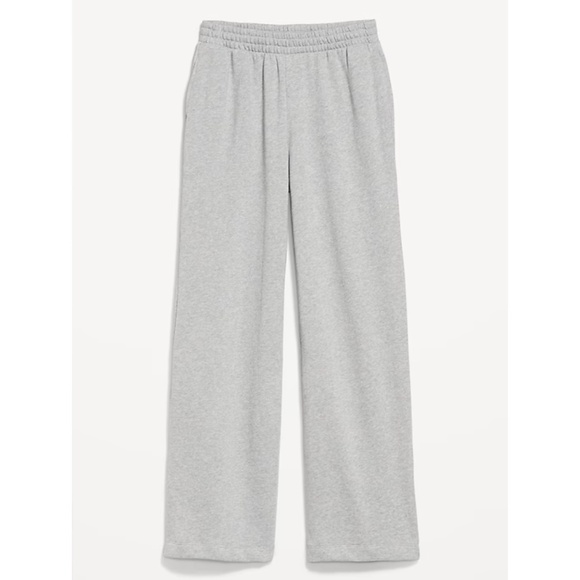 Extra High-Waisted SoComfy Wide-Leg Sweatpants Medium Heather Gray -Small Petite - Picture 3 of 5